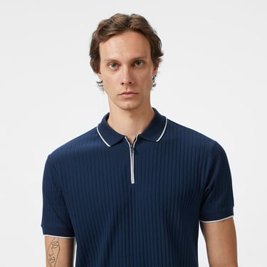  Nautica Erkek Lacivert Classic Fit Polo Yaka T-Shirt