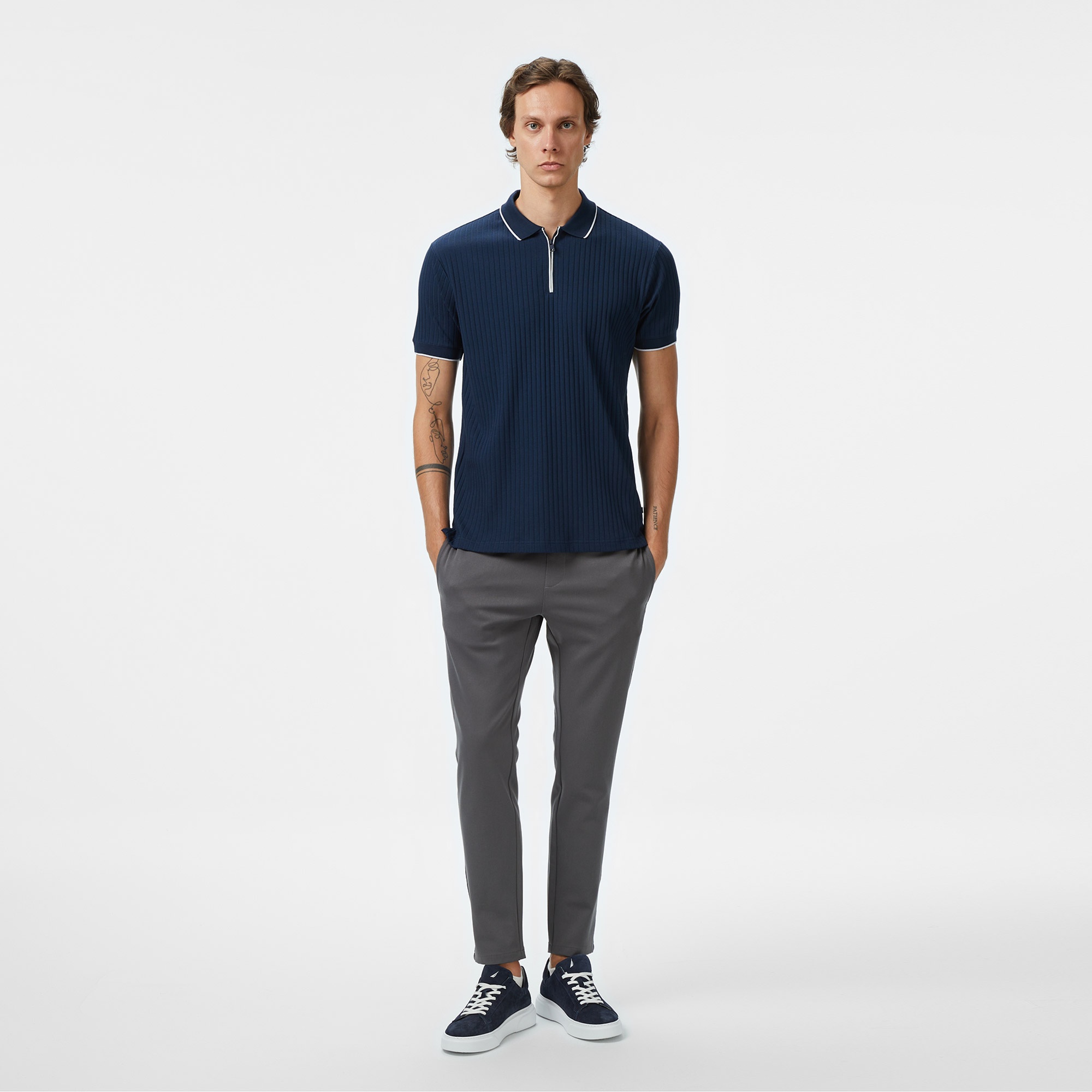 Nautica Erkek Lacivert Classic Fit Polo Yaka T-Shirt