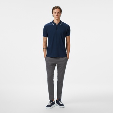  Nautica Erkek Lacivert Classic Fit Polo Yaka T-Shirt