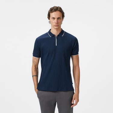  Nautica Erkek Lacivert Classic Fit Polo Yaka T-Shirt