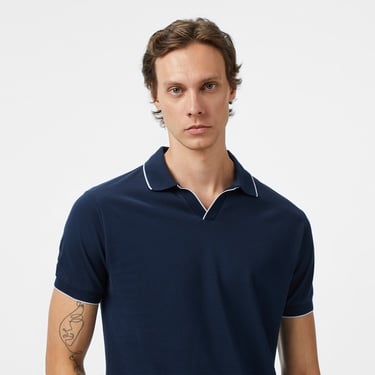  Nautica Erkek Lacivert Classic Fit Polo Yaka T-Shirt