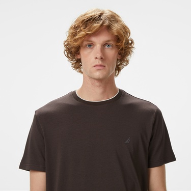  Nautica Erkek Kahverengi Regular Fit T-Shirt