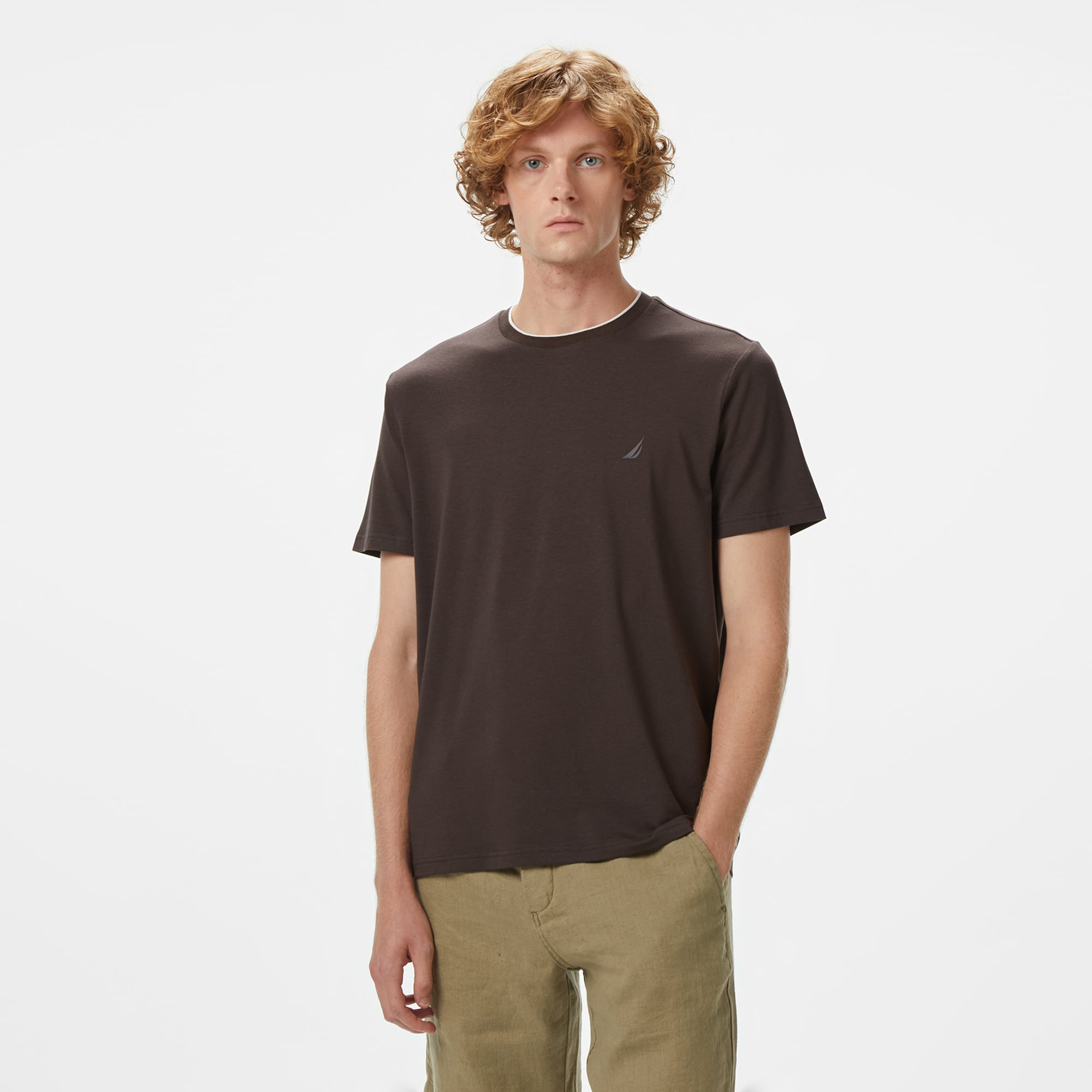  Nautica Erkek Kahverengi Regular Fit T-Shirt