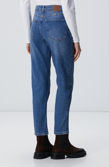  Network Kadın Koyu Mavi Mom Fit Denim Pantolon