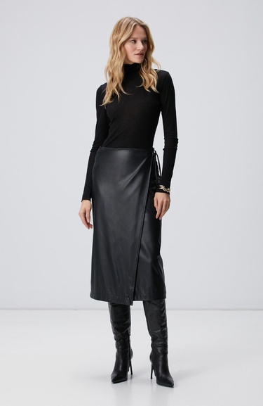  Network Kadın Siyah Yün Karışımlı Kazak