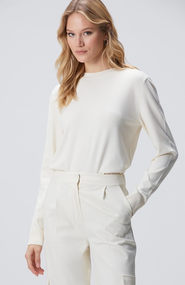  Network Kadın Kırıkbeyaz Basic Kazak