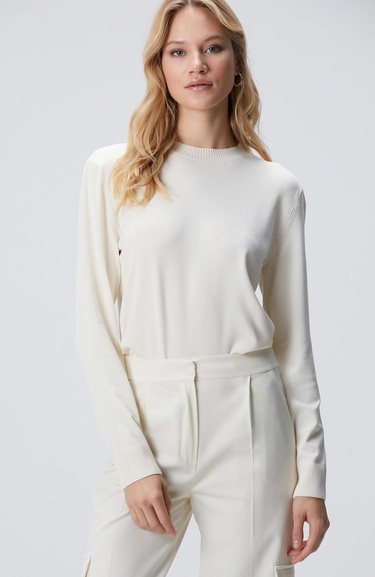  Network Kadın Kırıkbeyaz Basic Kazak