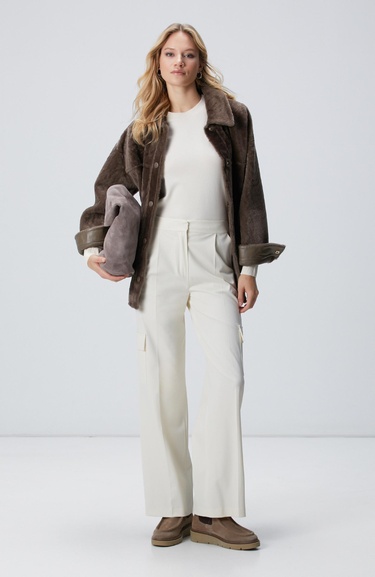  Network Kadın Kırıkbeyaz Basic Kazak