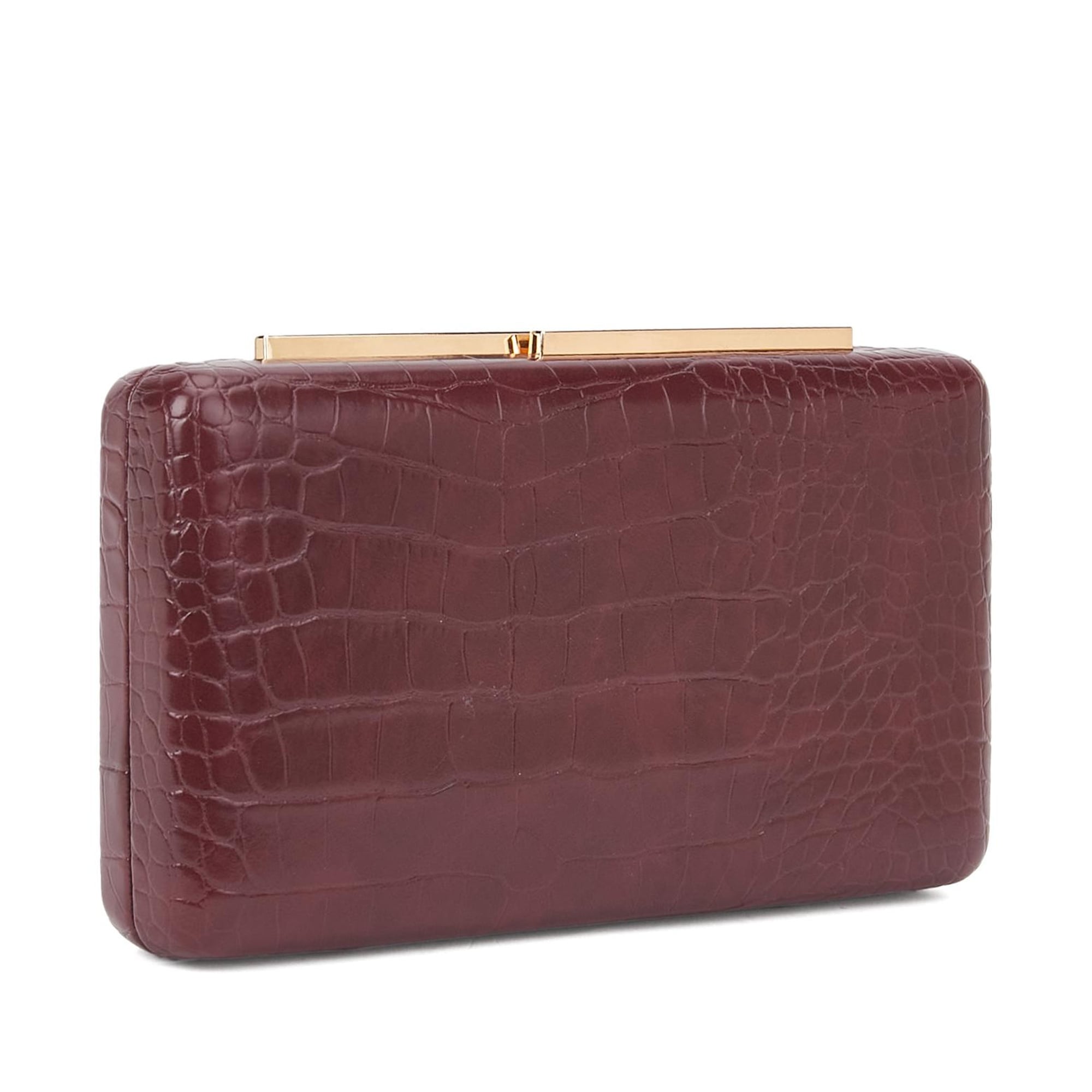 George Hogg Kadın Bordo Clutch