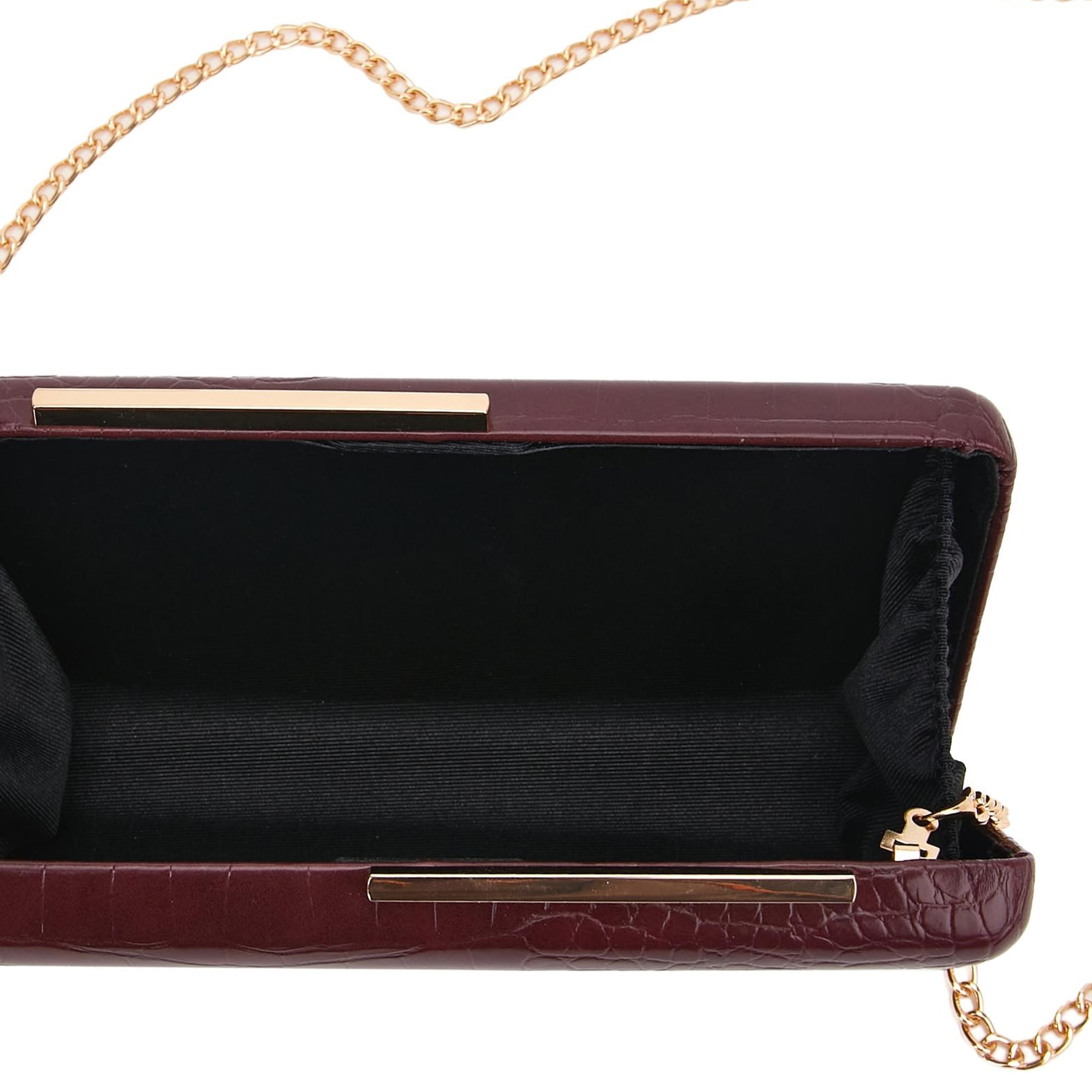 George Hogg Kadın Bordo Clutch