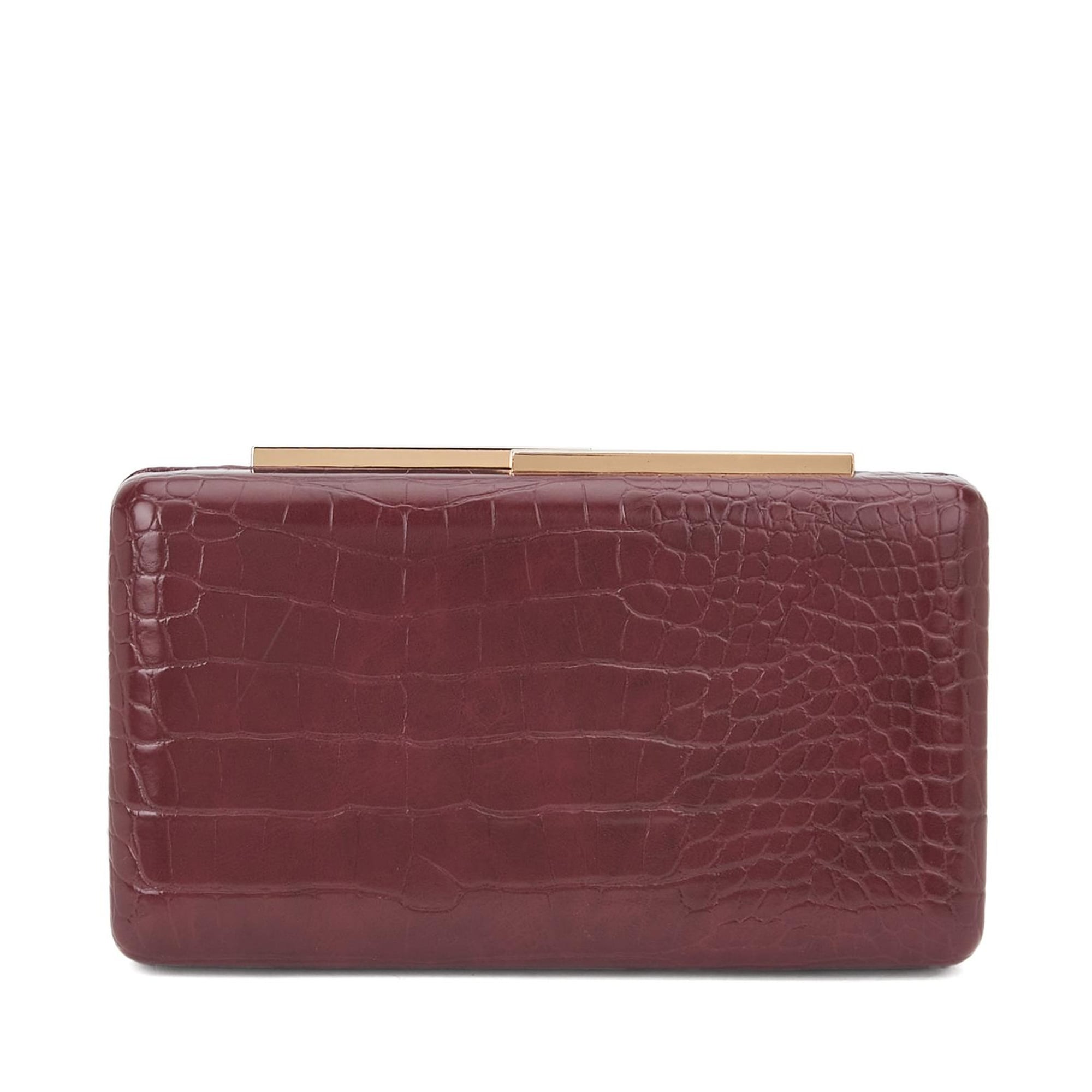 George Hogg Kadın Bordo Clutch
