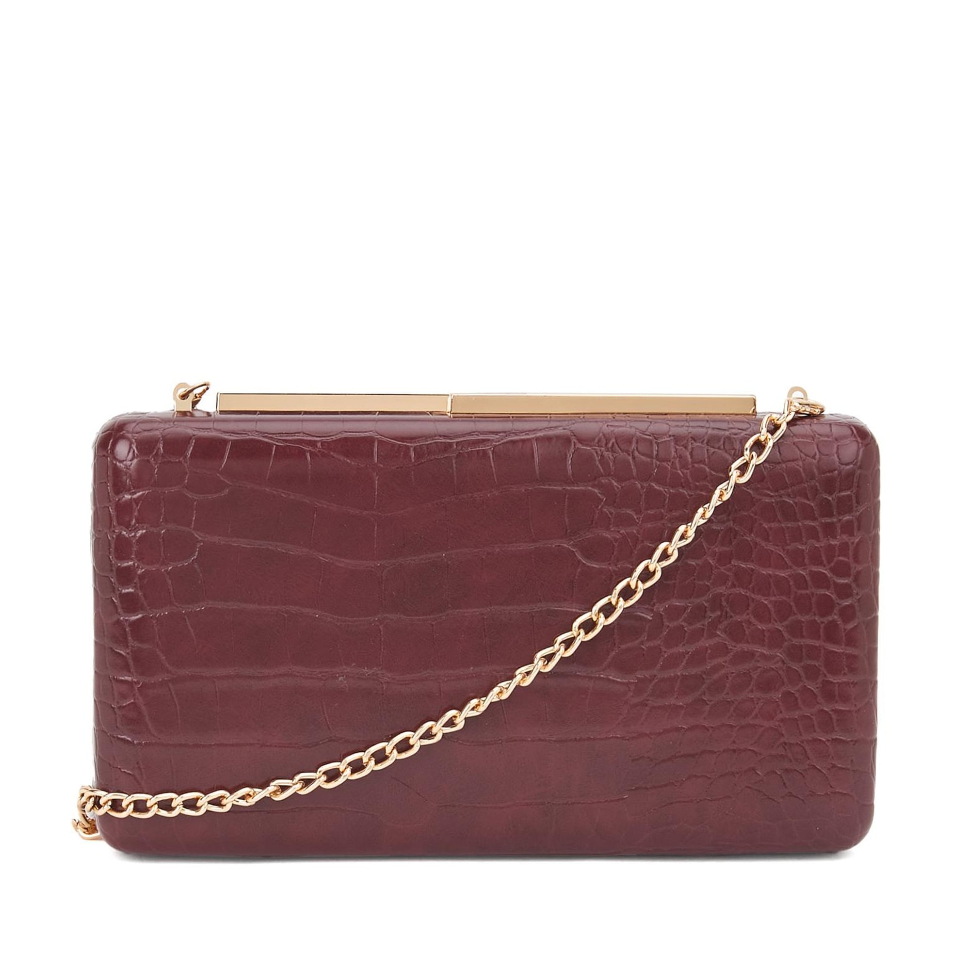George Hogg Kadın Bordo Clutch
