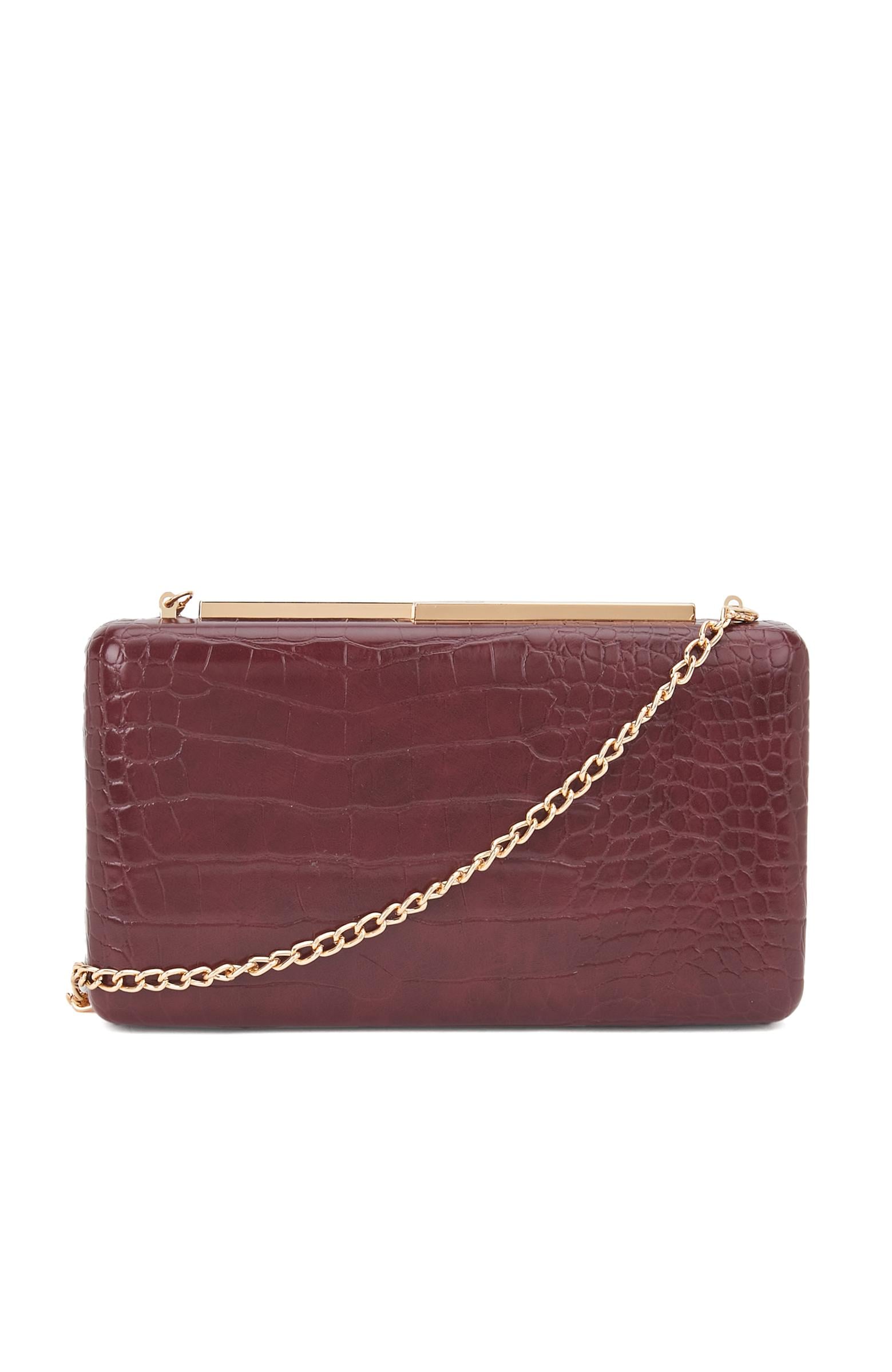  George Hogg Kadın Bordo Clutch
