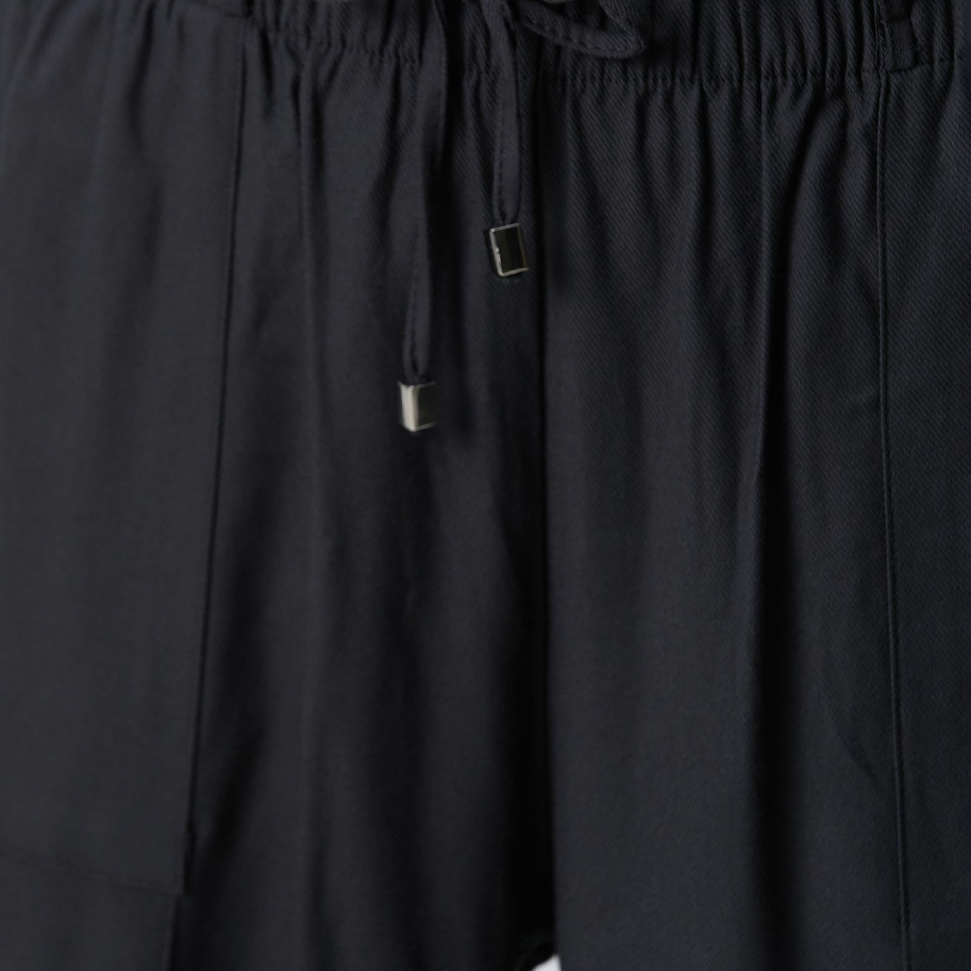 Network Kadın Antrasit İnce Diyagonal Desenli Tencel Pantolon