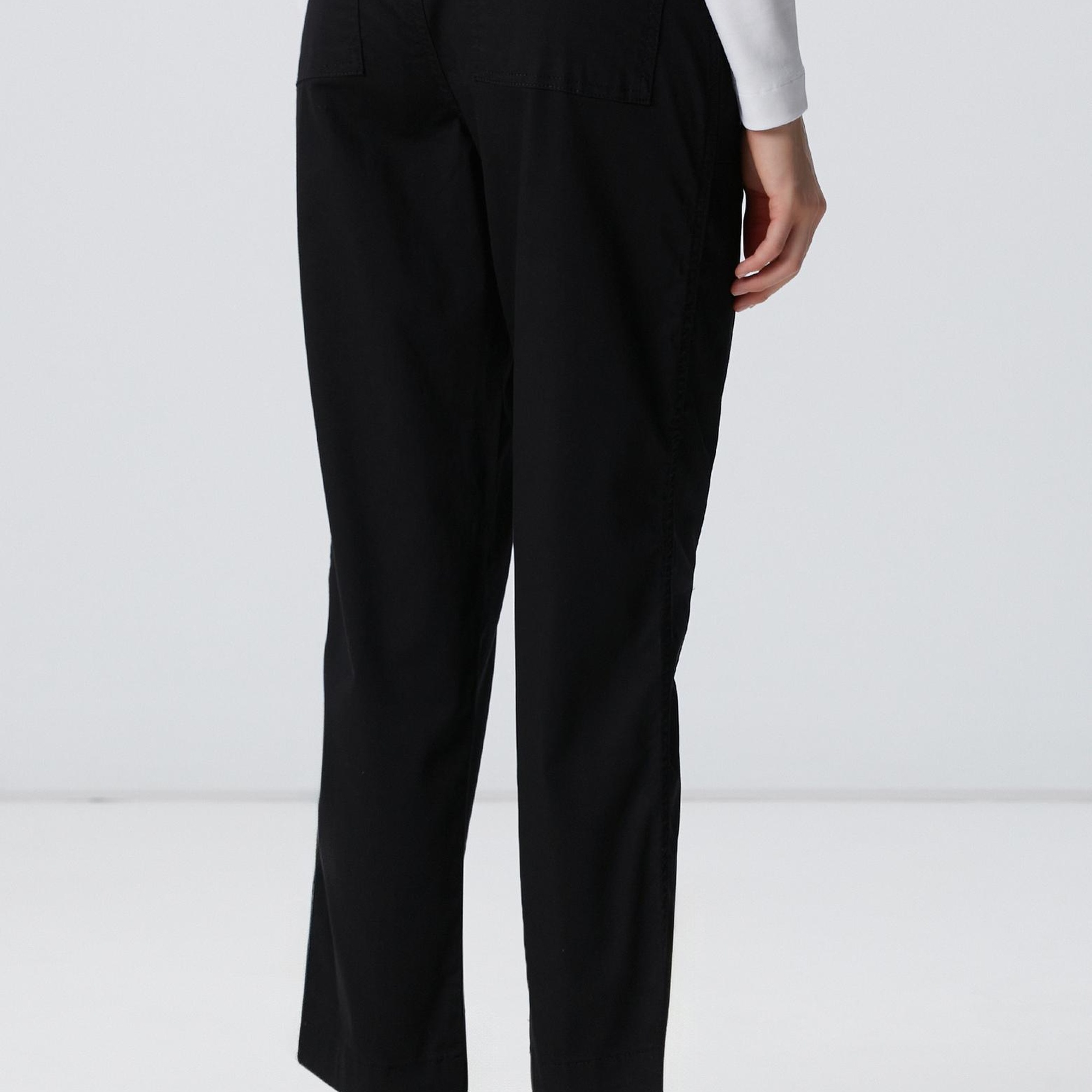 Network Kadın Siyah Boru Paça Casual Pantolon