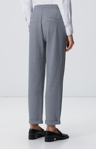  Network Kadın Gri Dikiş Detaylı Casual Pantolon