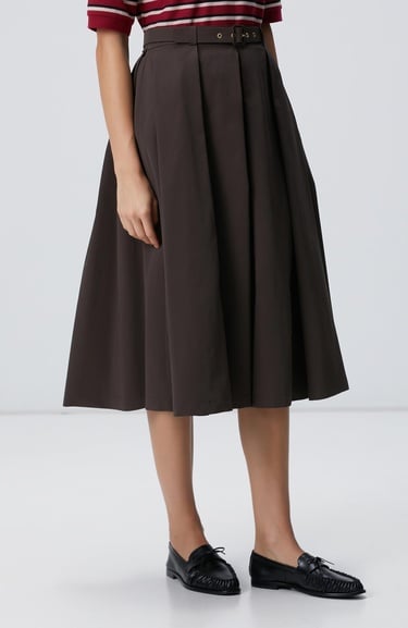  Network Kadın Haki Pileli Etek