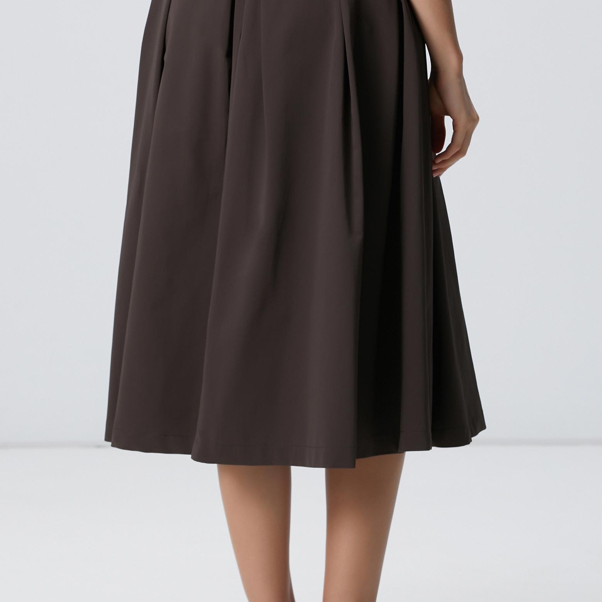 Network Kadın Haki Pileli Etek