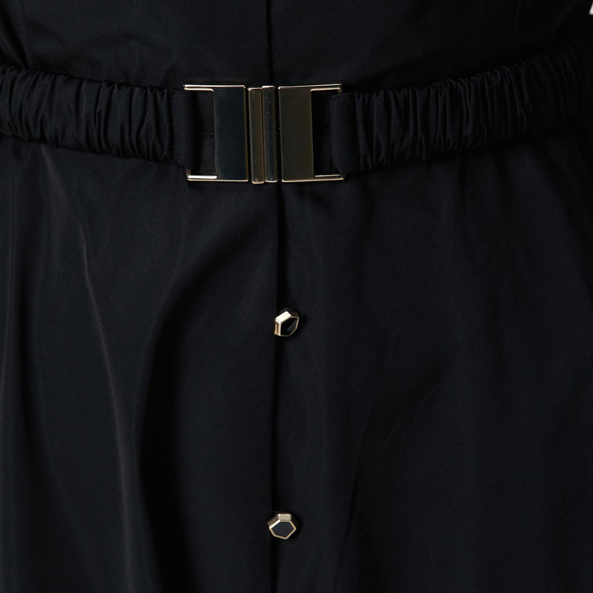 Network Kadın Siyah Tafta Elbise