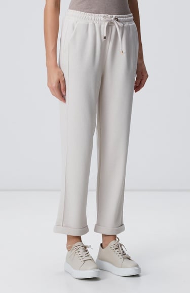  Network Kadın Bej Dikiş Detaylı Casual Pantolon