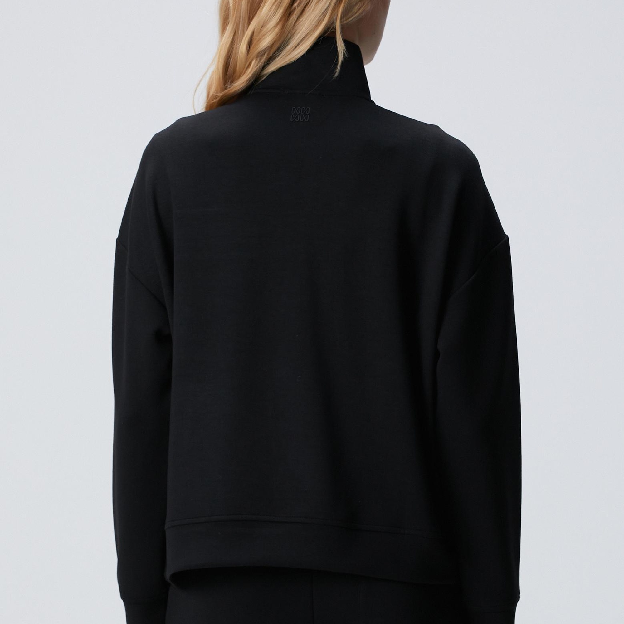 Network Kadın Siyah Fermuarlı Sweatshirt