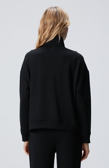  Network Kadın Siyah Fermuarlı Sweatshirt