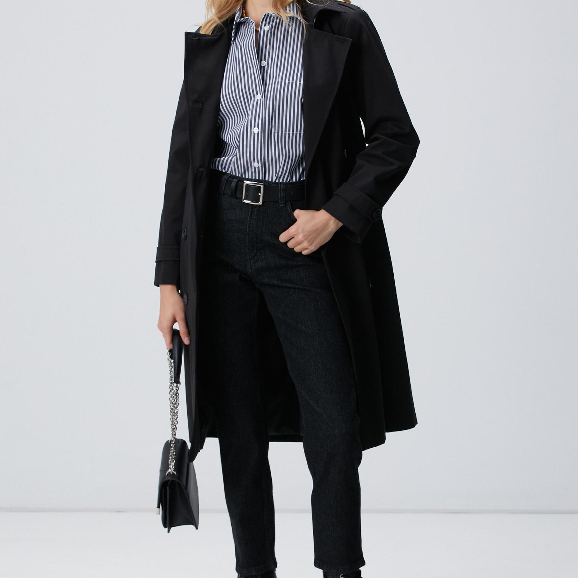 Network Kadın Siyah Mom Fit Denim Pantolon