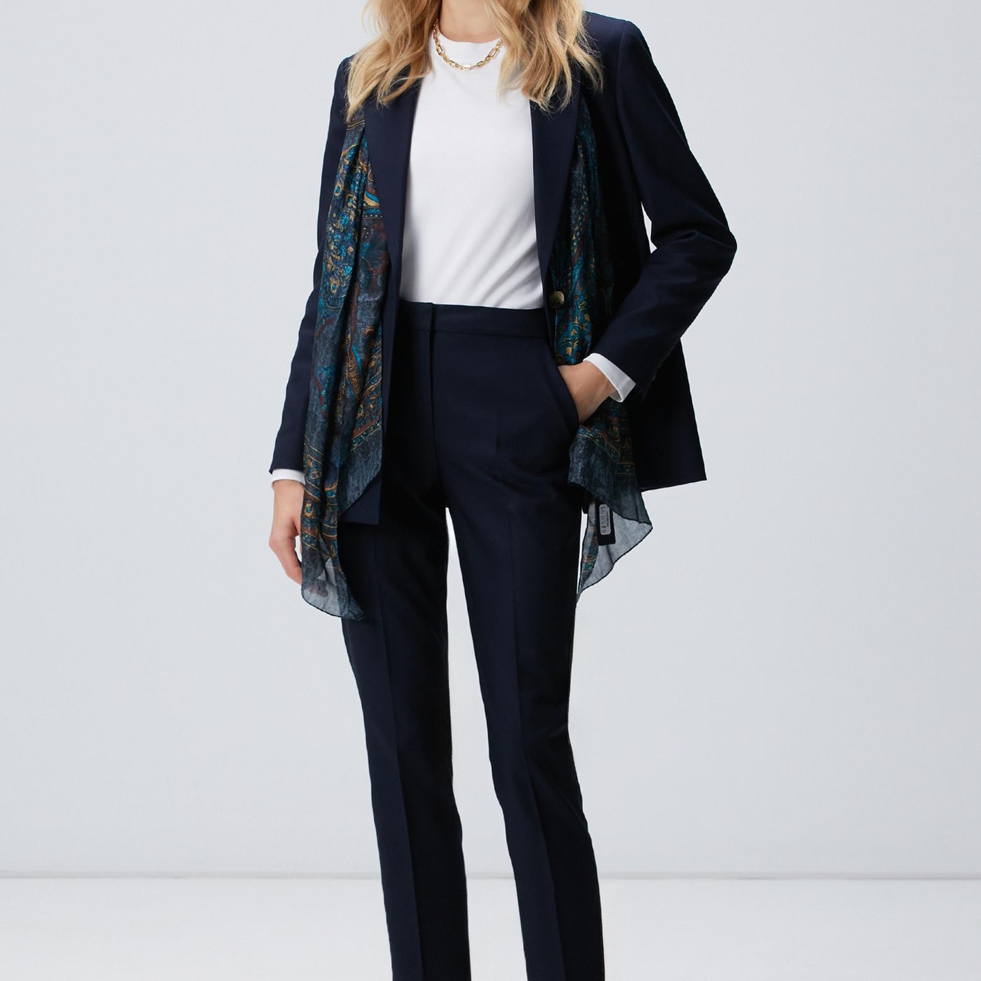 Network Kadın Lacivert Basic Skinny Pantolon