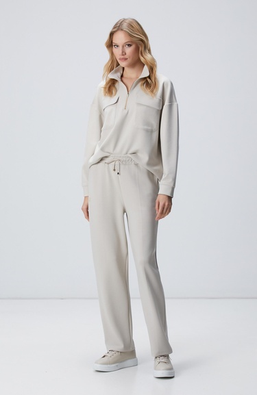  Network Kadın Taş Nervür Detaylı Eşofman