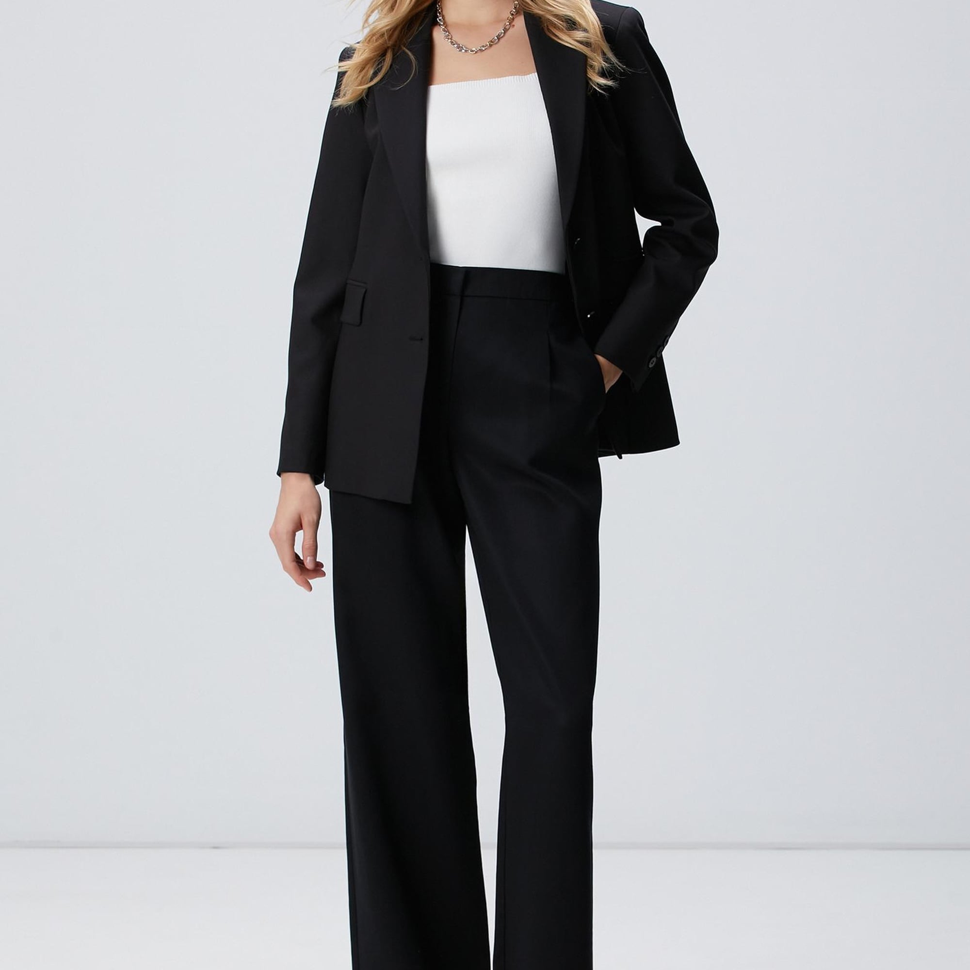 Network Kadın Siyah Palazzo Pantolon