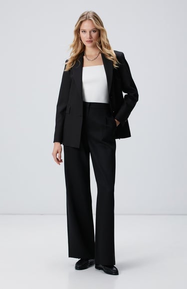  Network Kadın Siyah Palazzo Pantolon