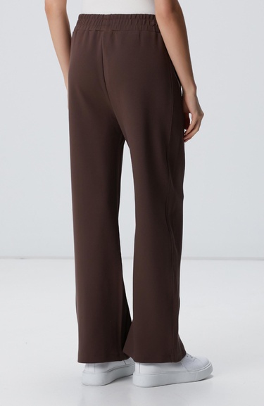  Network Kadın Kahverengi Bol Paça Basic Eşofman