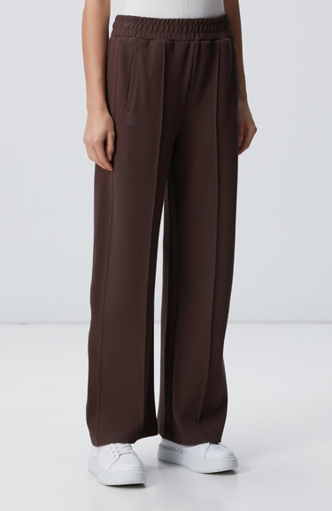  Network Kadın Kahverengi Bol Paça Basic Eşofman