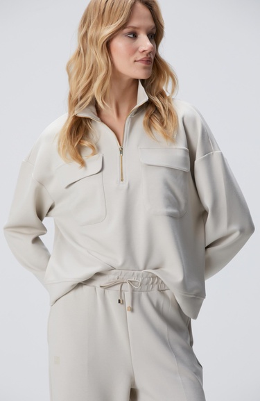  Network Kadın Taş Fermuarlı Sweatshirt