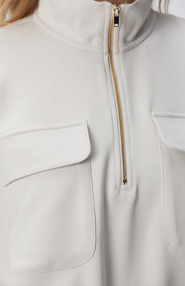  Network Kadın Taş Fermuarlı Sweatshirt