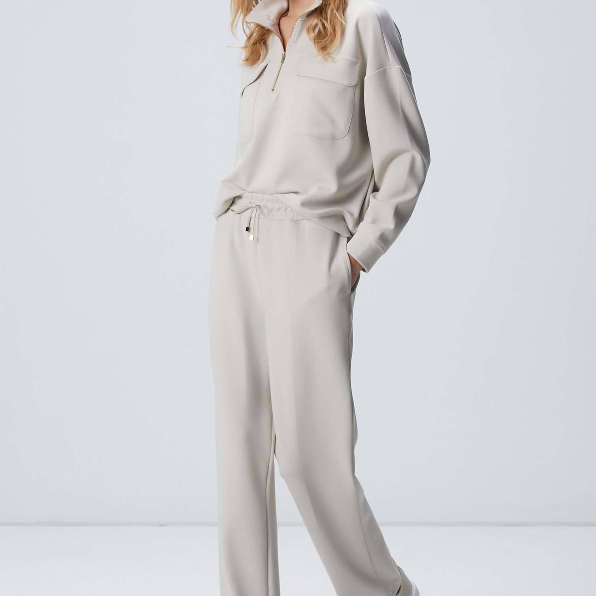 Network Kadın Taş Fermuarlı Sweatshirt