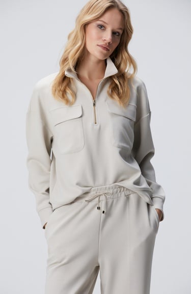  Network Kadın Taş Fermuarlı Sweatshirt