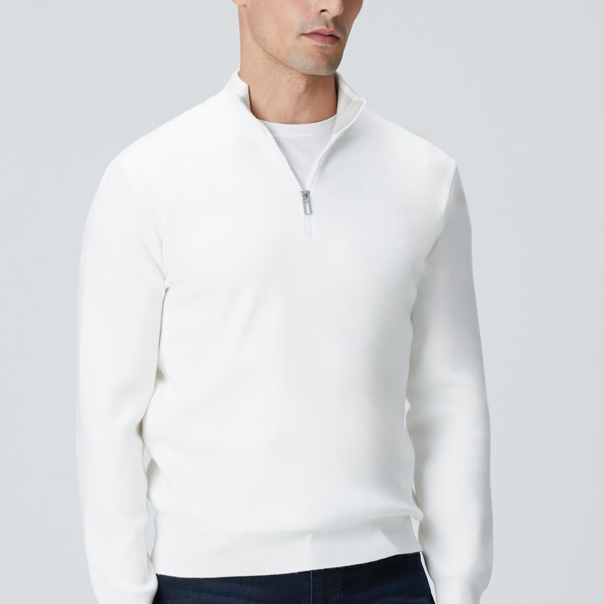 Network Erkek Kırık Beyaz Kazak