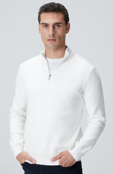  Network Erkek Kırık Beyaz Kazak