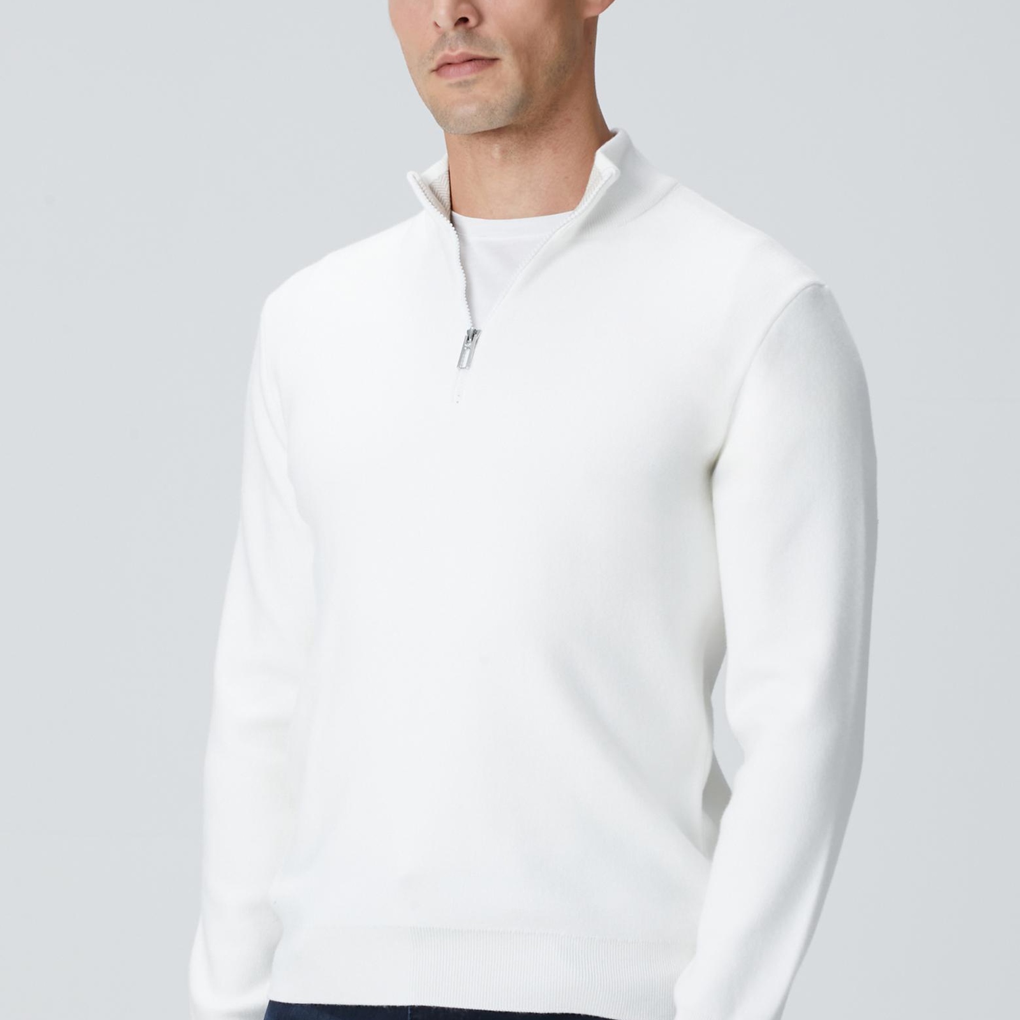 Network Erkek Kırık Beyaz Kazak