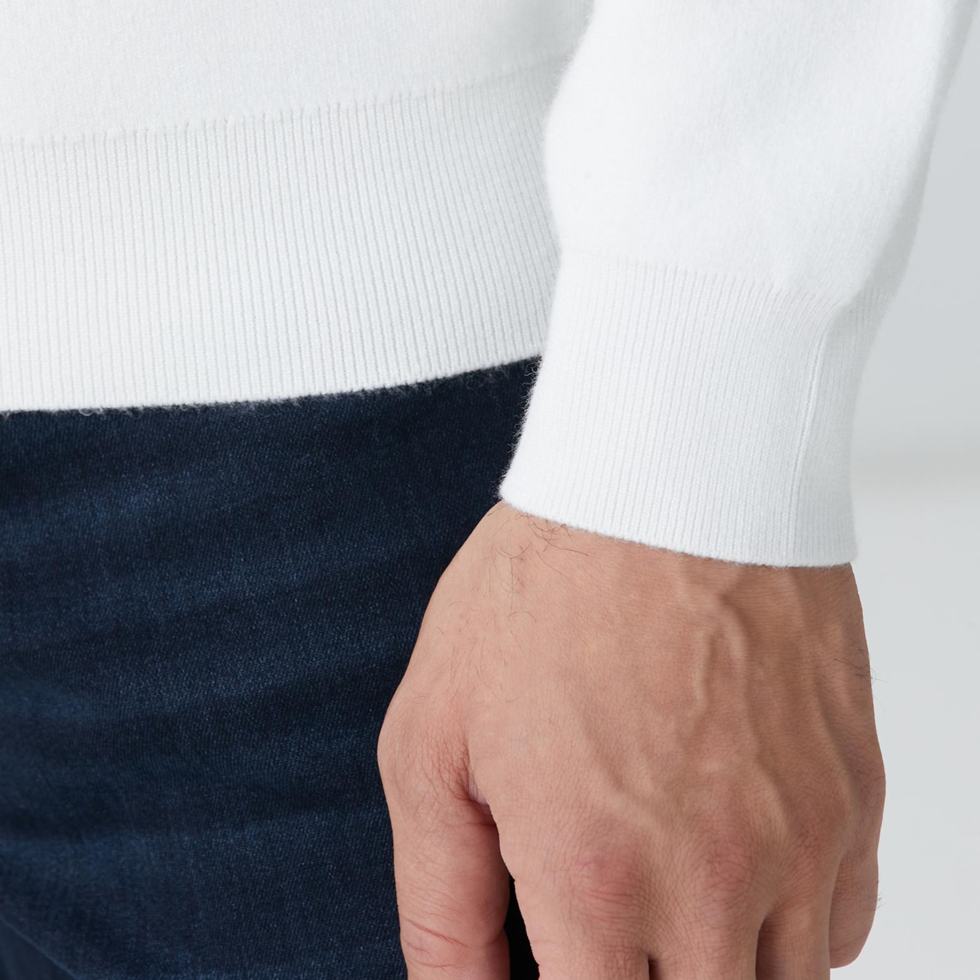 Network Erkek Kırık Beyaz Kazak