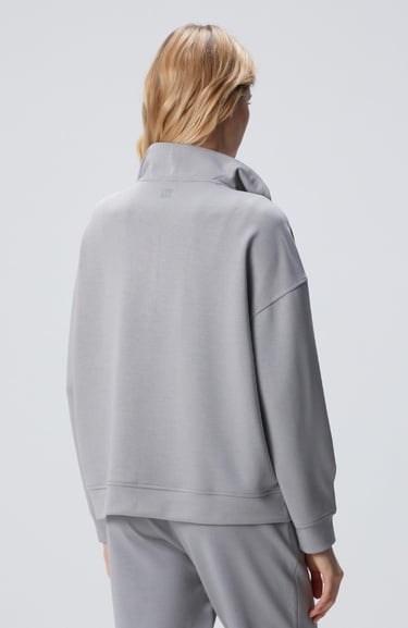  Network Kadın Gri Fermuarlı Sweatshirt