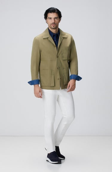  Network Erkek İndigo Denim Gömlek