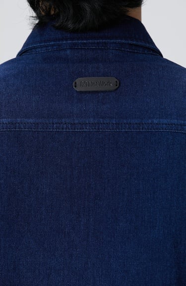  Network Erkek İndigo Denim Gömlek