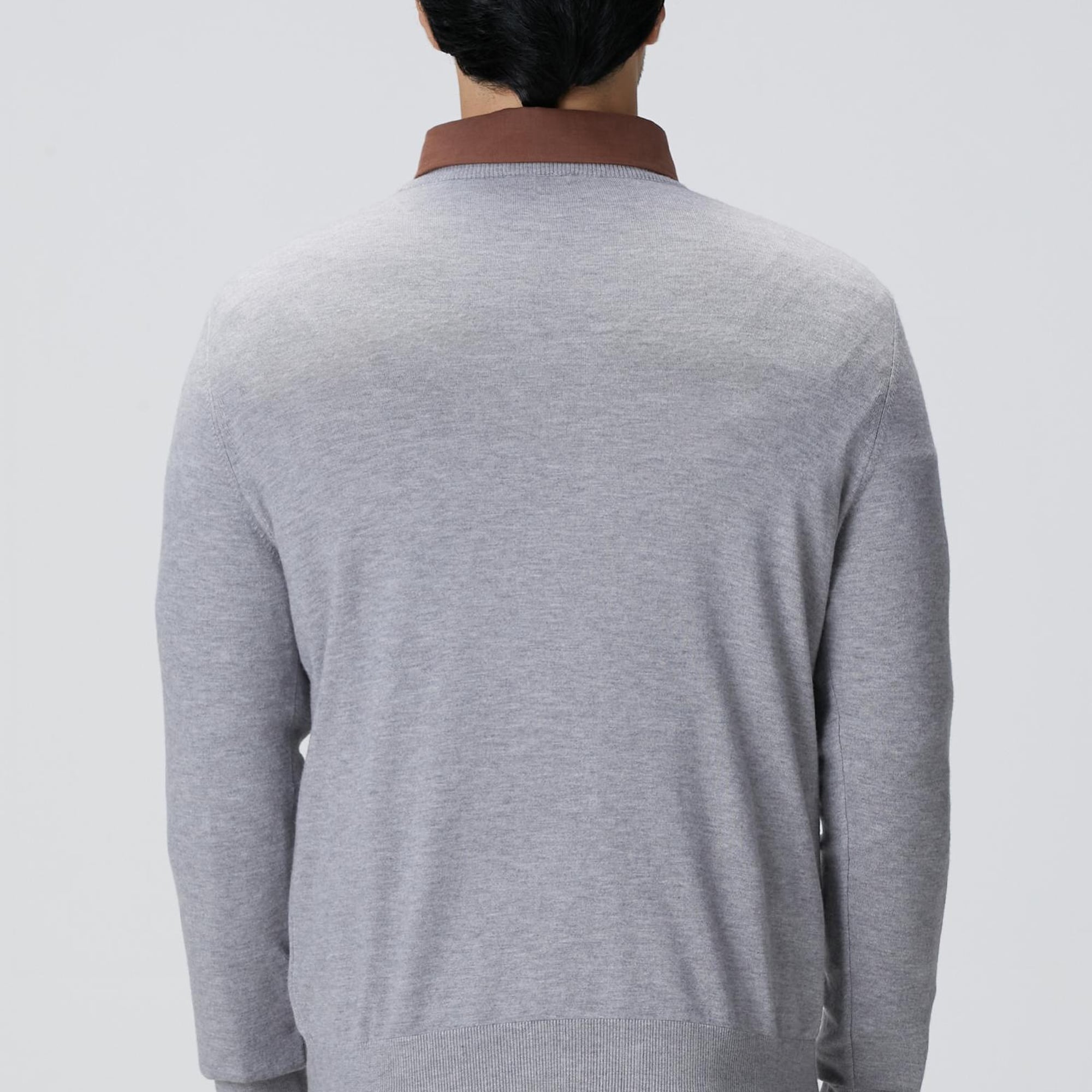 Network Erkek Gri Melanj Triko Kazak