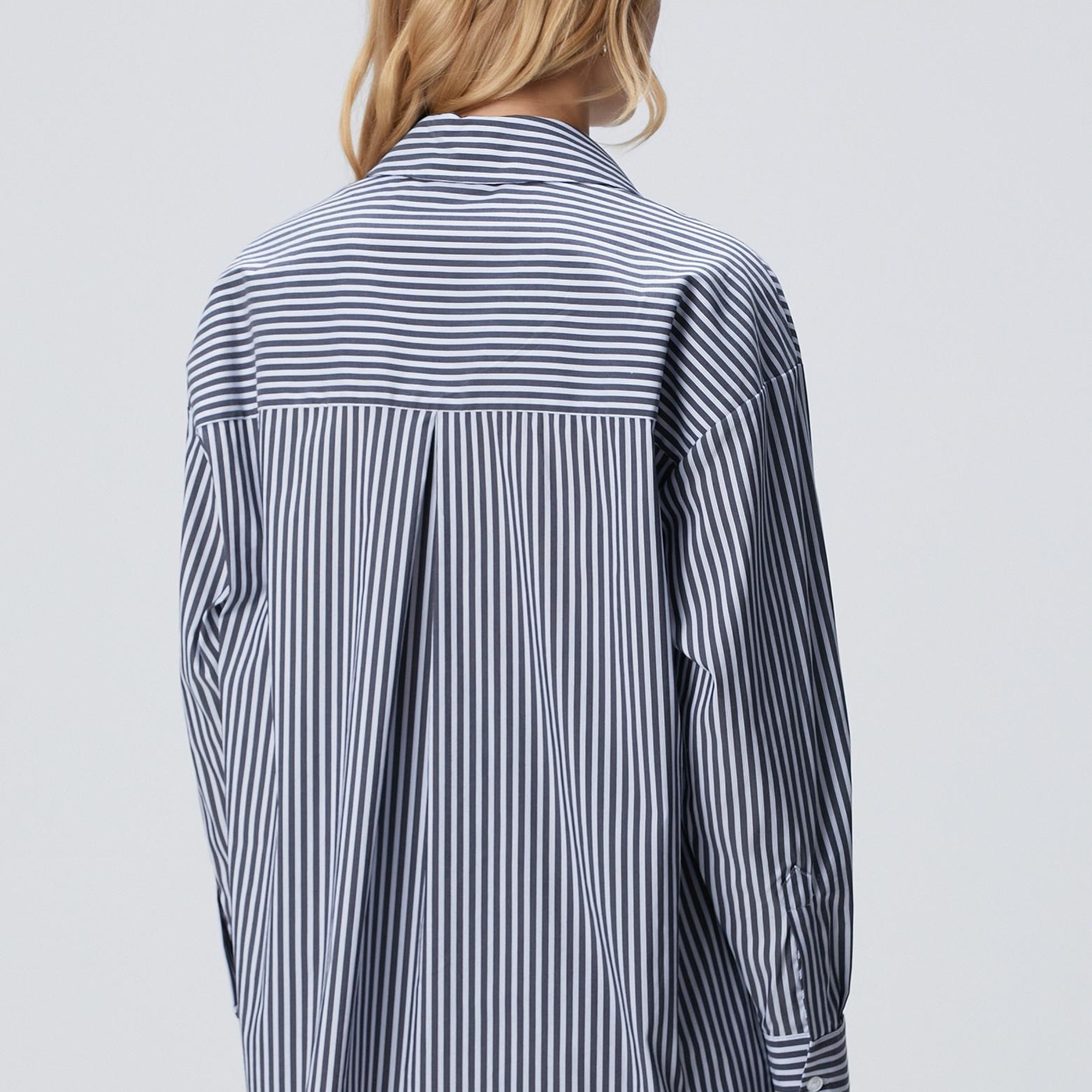 Network Kadın Lacivert Mavi Oversize Gömlek