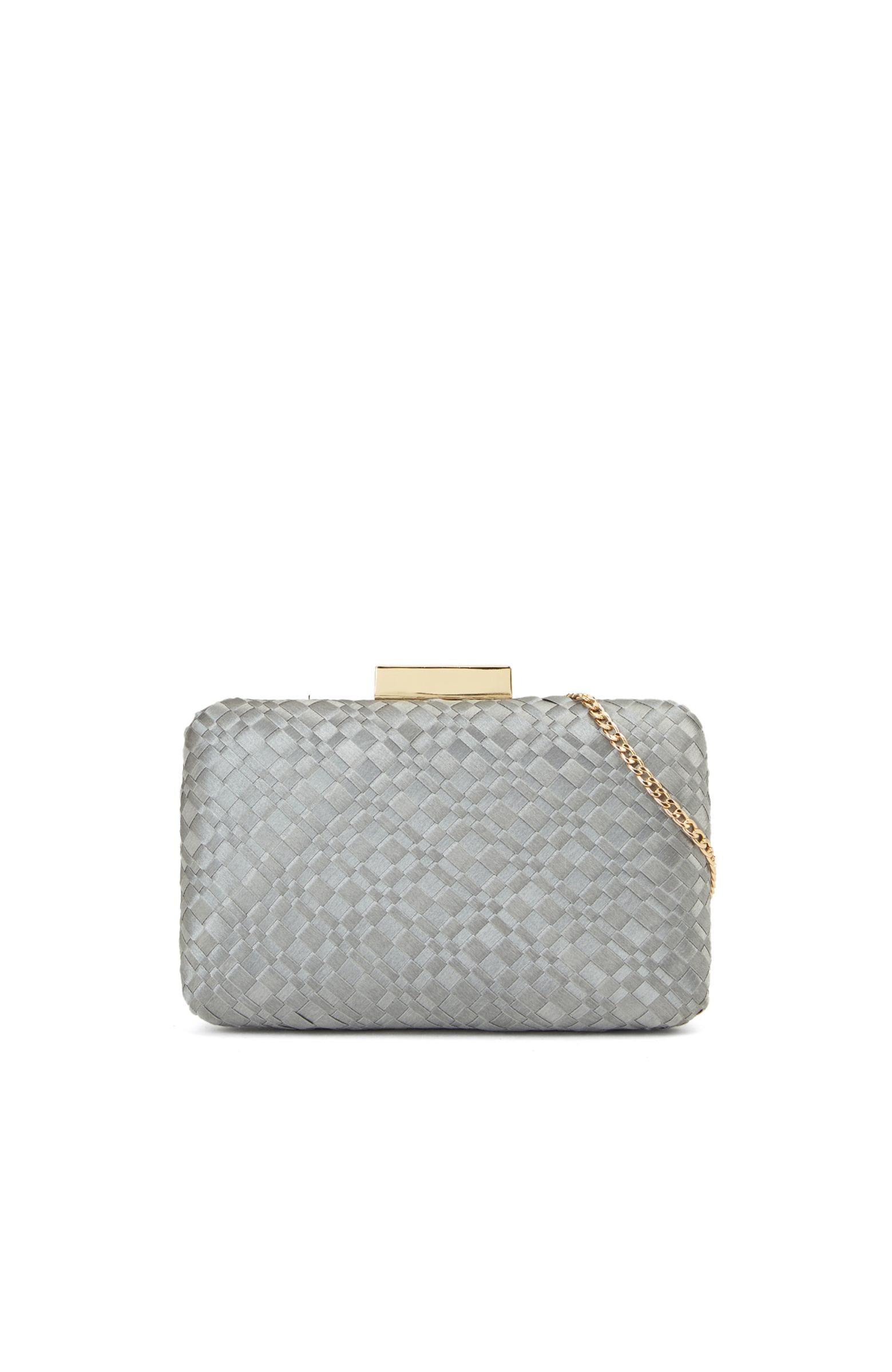  Network Kadın Gri Örgü Desenli Clutch