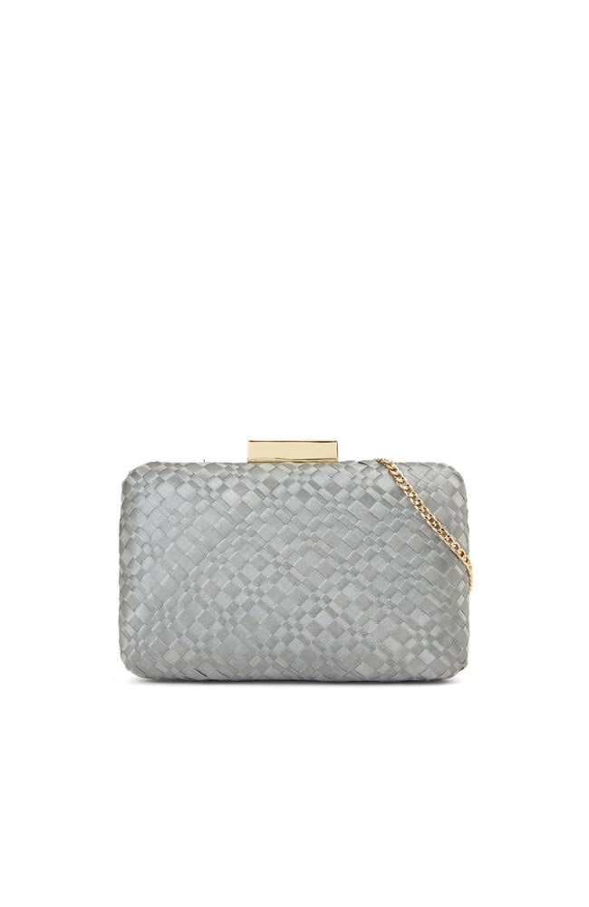  Network Kadın Gri Örgü Desenli Clutch