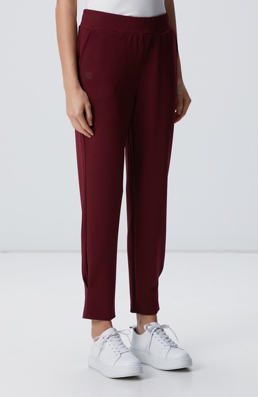  Network Kadın Bordo Paçası Pile Detaylı Eşofman