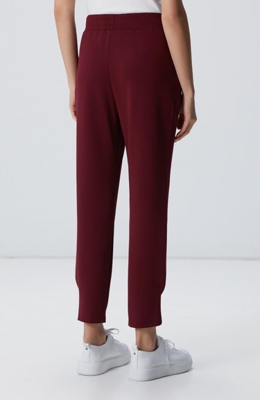  Network Kadın Bordo Paçası Pile Detaylı Eşofman